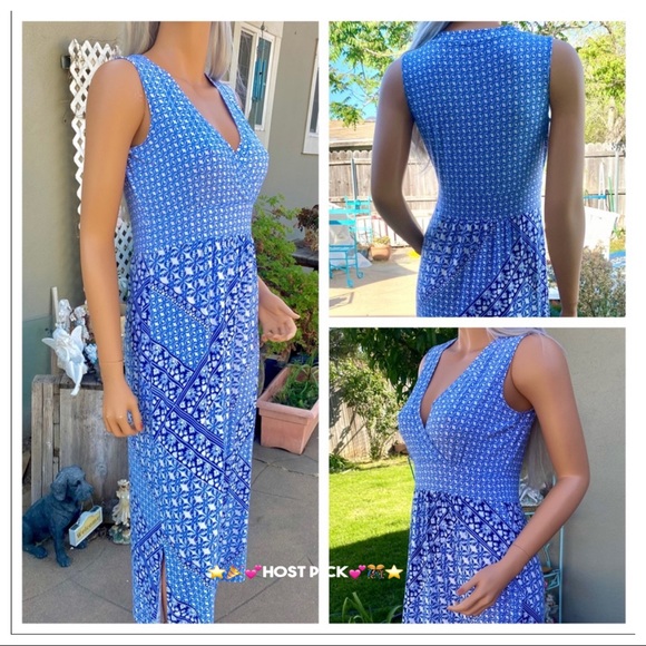 🎉HP🎊 LLBean Maxi Sleeveless Surplice Sundress - Picture 3 of 16